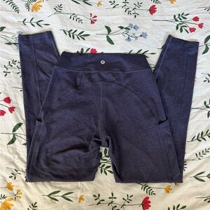 lululemon purple wunder train leggings.